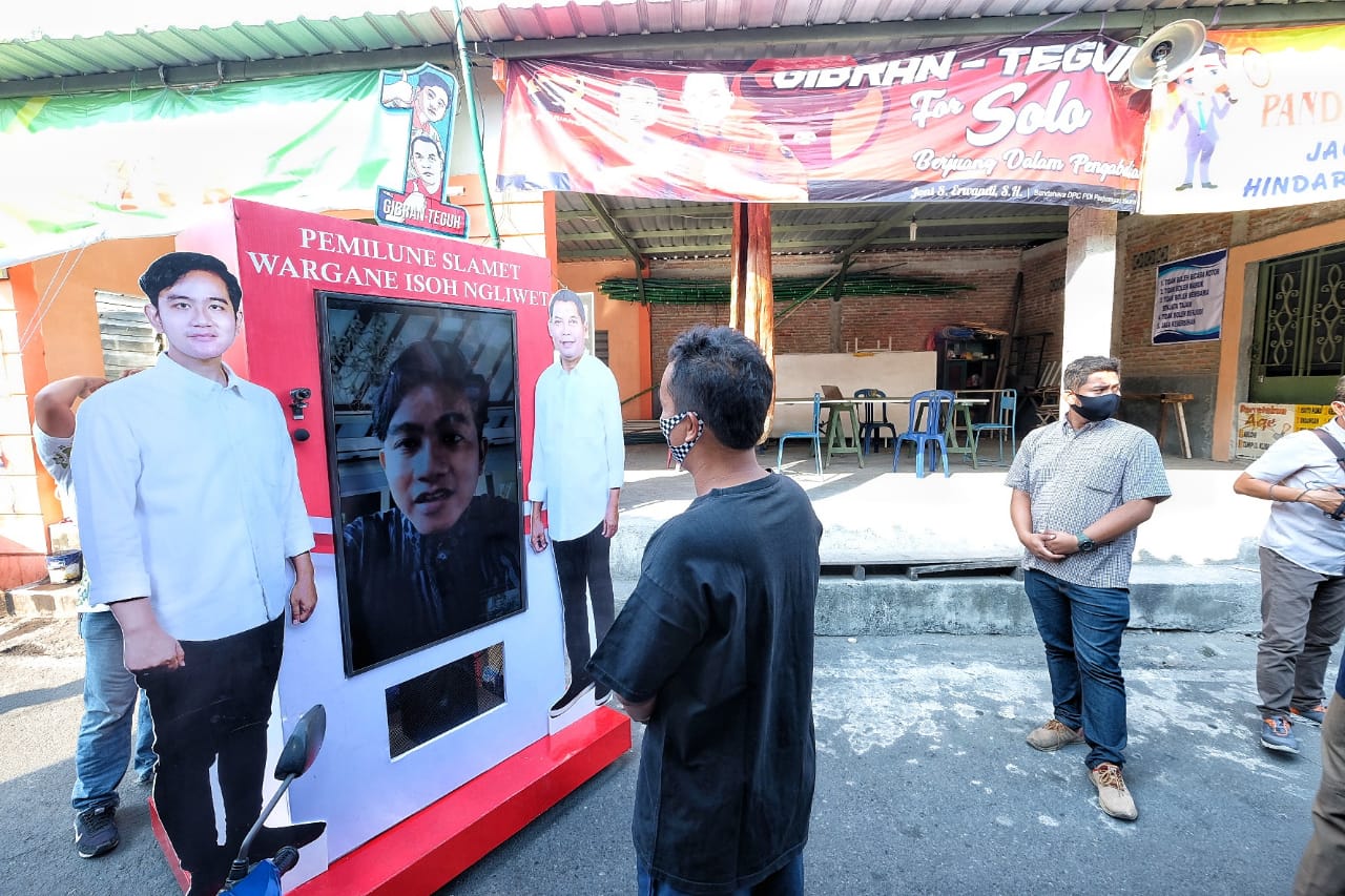 Contoh model kampanye virtual yang dilakukan salah satu paslon di pilkada 2020.