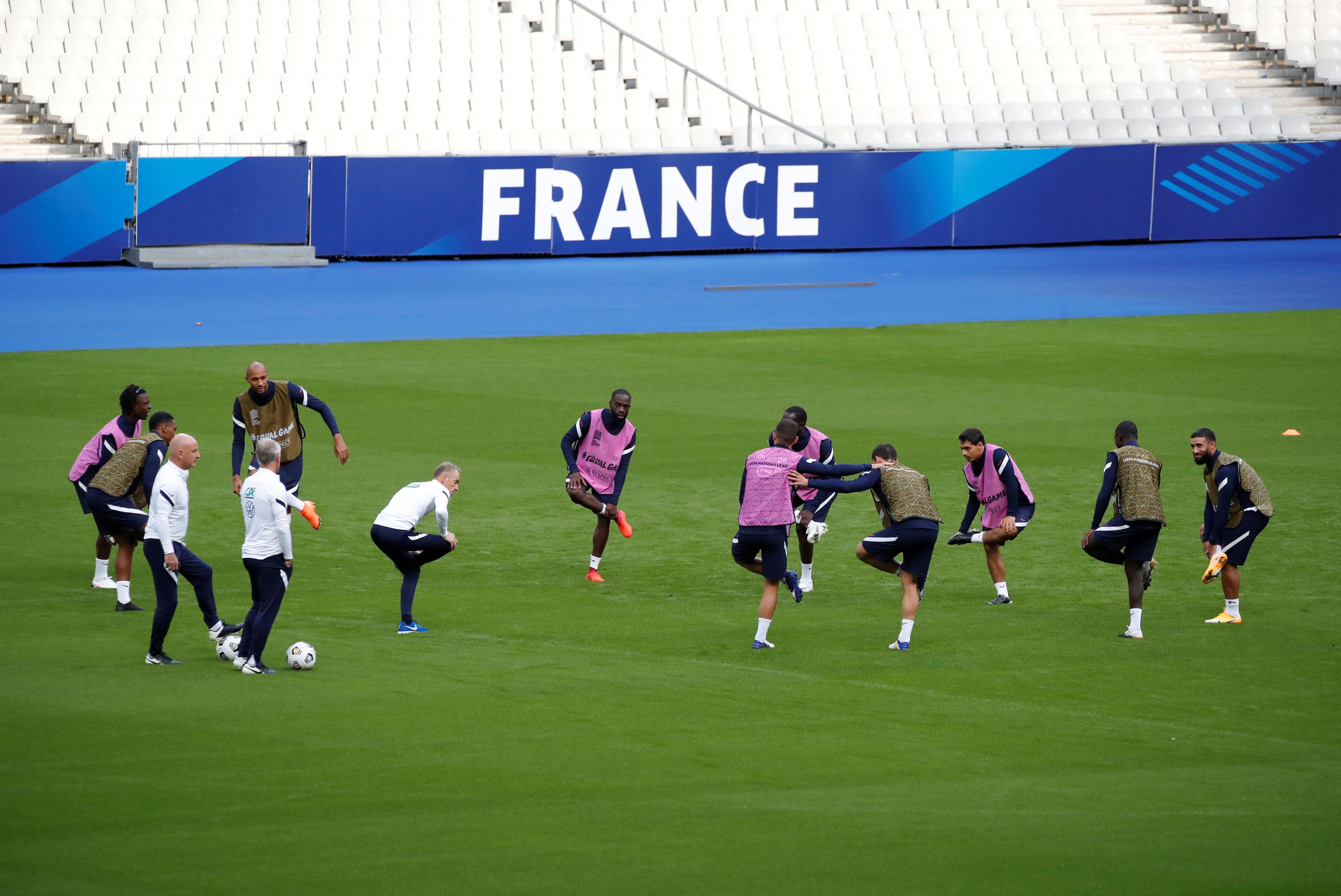 Timnas Prancis berlatih menjelang laga Liga Negara UEFA melawan Kroasia.