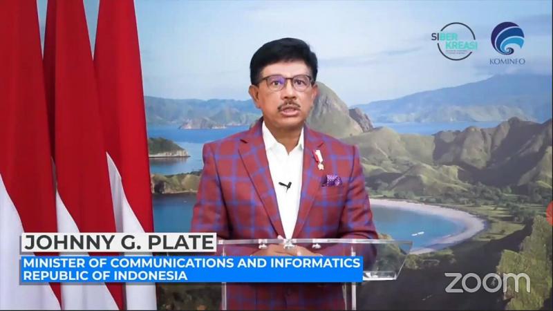 Menteri Komunikasi dan Informatika Johnny G.Plate.