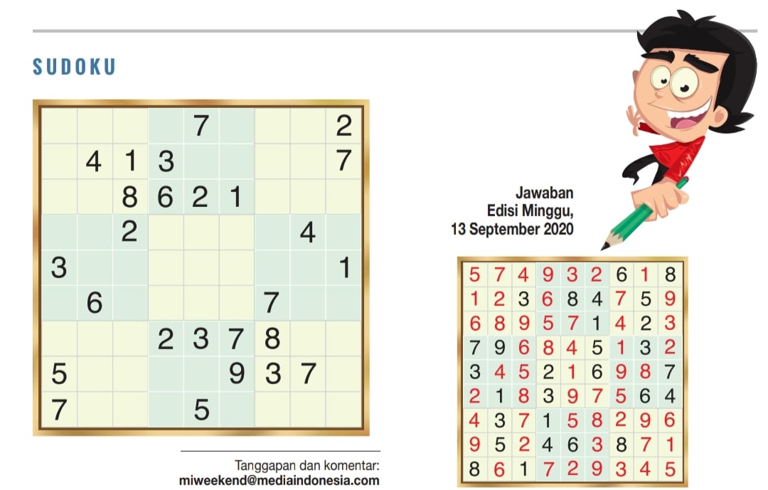 Sudoku Edisi 20 September 2020