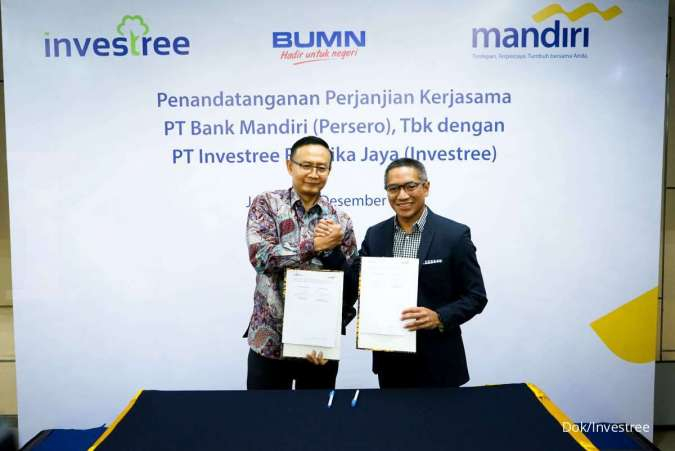 Penandatanganan kerja sama Investree dN bANK mANDIRI.