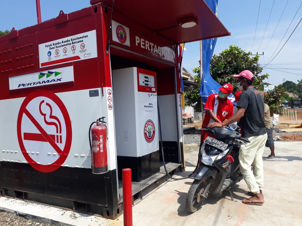 Pelayanan di Pertashop  Jalan Surah Pulau Padang, Desa Jejawi, Kecamatan Jejawi, Kabupaten Ogan Komering Ilir, Sumatra Selatan