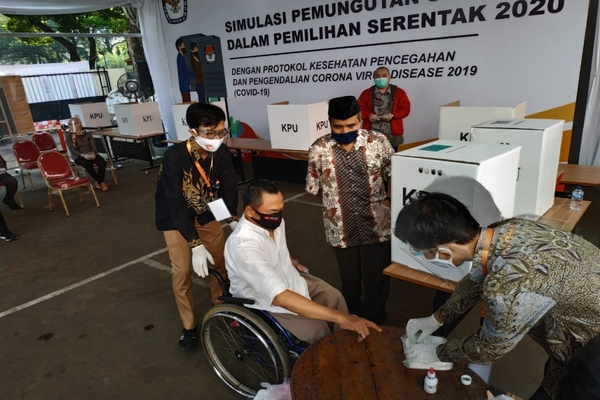 Simulasi hari pencoblosan di Pilkada 2020