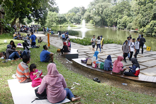 Aktivitas di salah satu tempat rekreasi di Kabupaten Bogor sebelum pandemi.