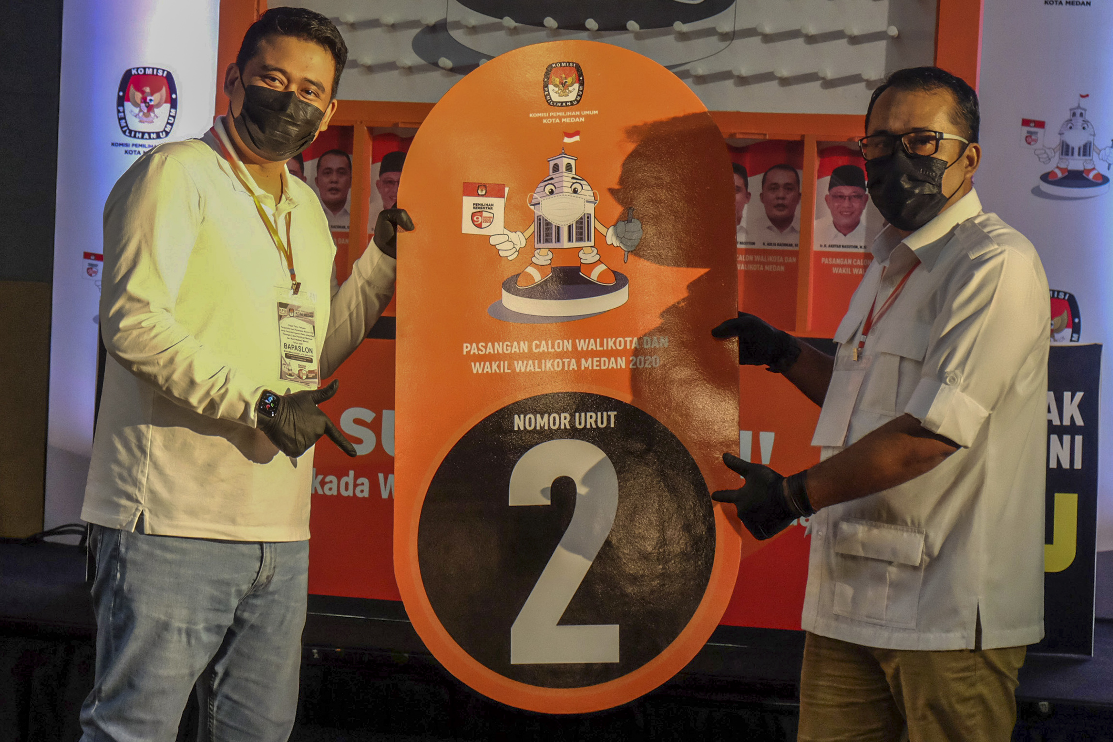 Pasangan calon walikota-wakil walikota Medan, Bobby Nasution-Aulia Rahman