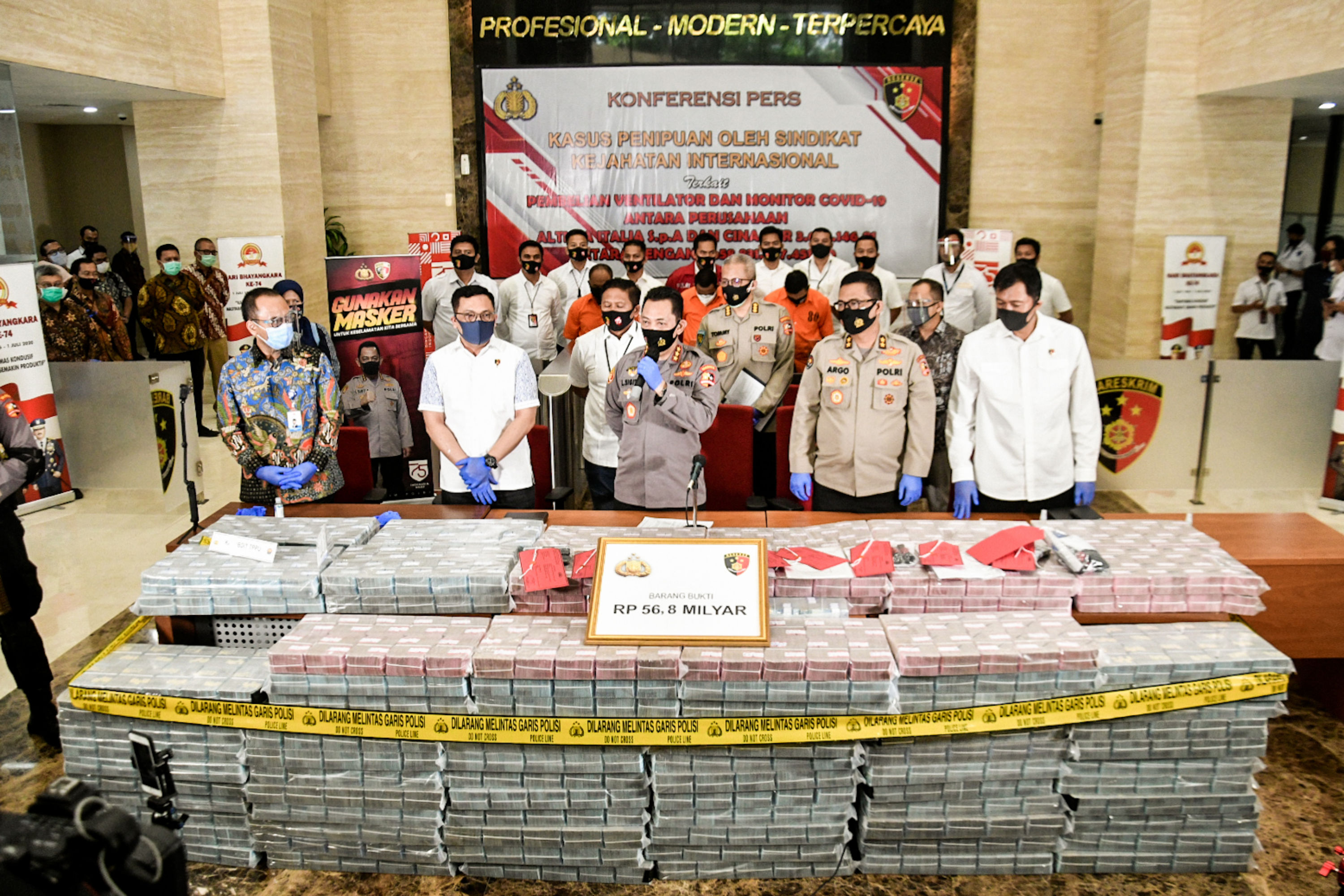 Konprensi pers kasus penipuan ventilator