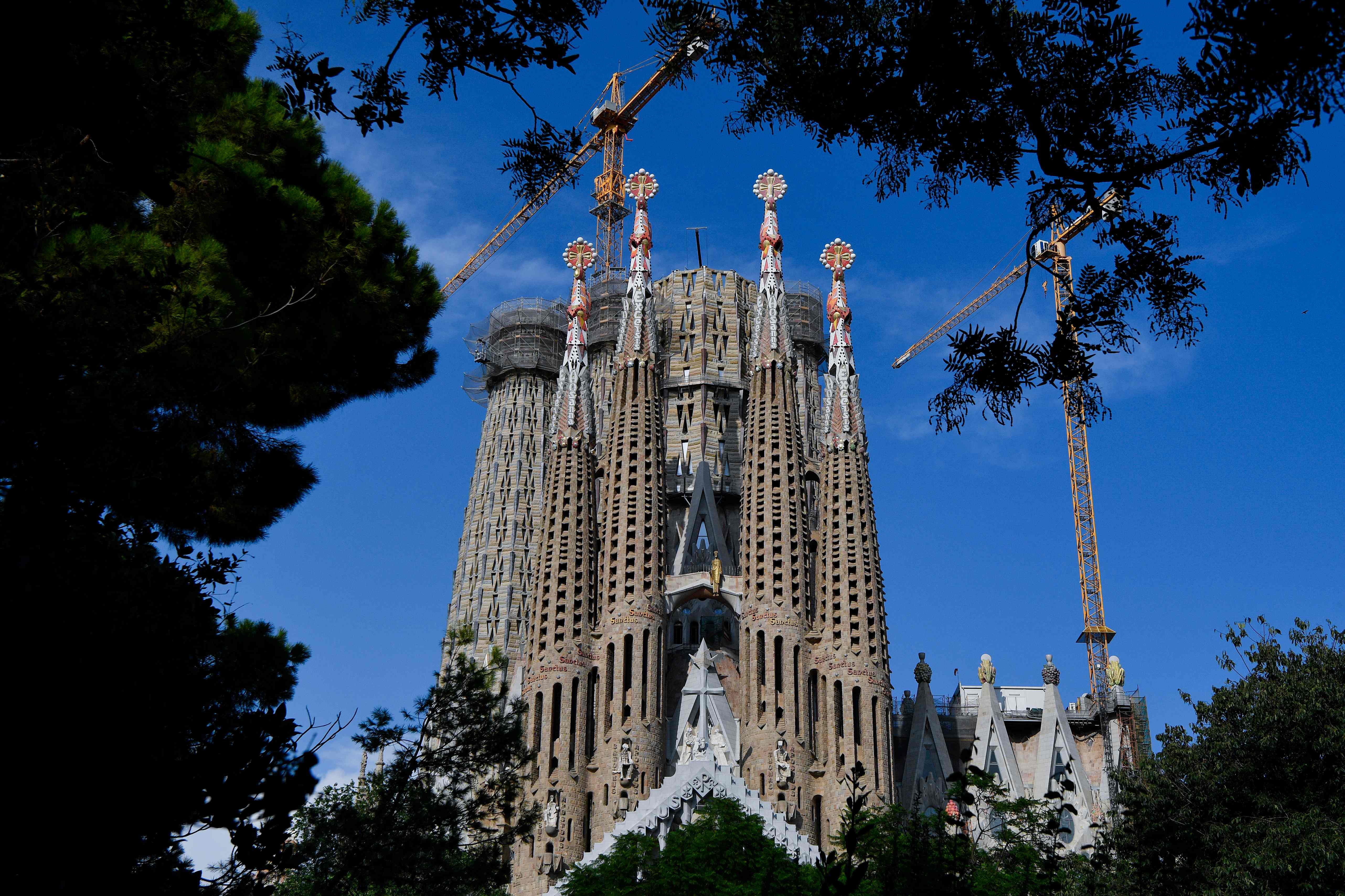 Basilika Sagrada Familia di Barcelona, Spanyol.
