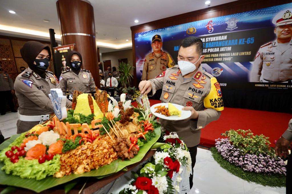 Peringatan HUT Polantas ke 65 di Polda Jatim