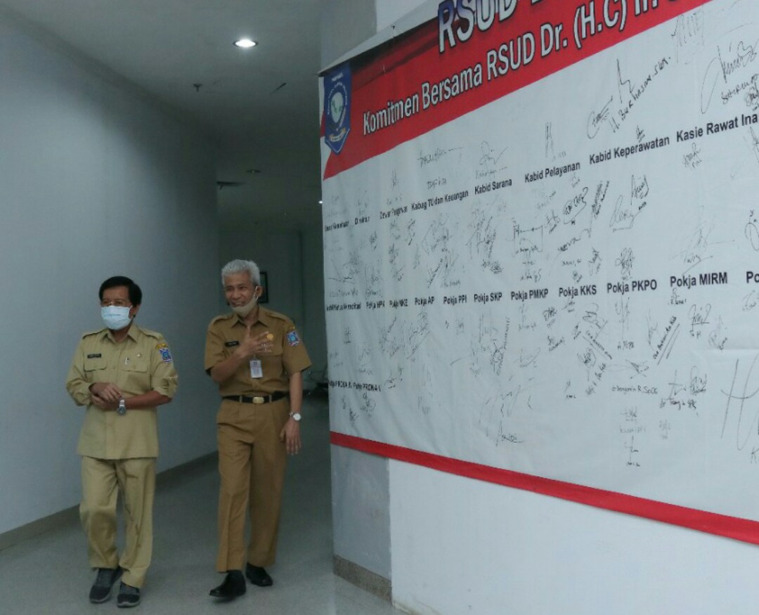 Sejumlah pejabat OPD Provinsi Bangka Belitung menjalani tes kesehatan di RSUD Ir Soekarno Pangkalpinang, Senin (14/9/2020).