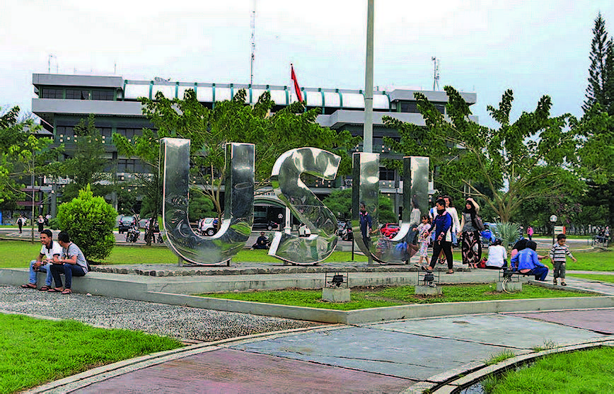 Suasana halaman depan kampus Universitas Sumatera Utara (USU) di Medan, Sumut, pekan lalu.