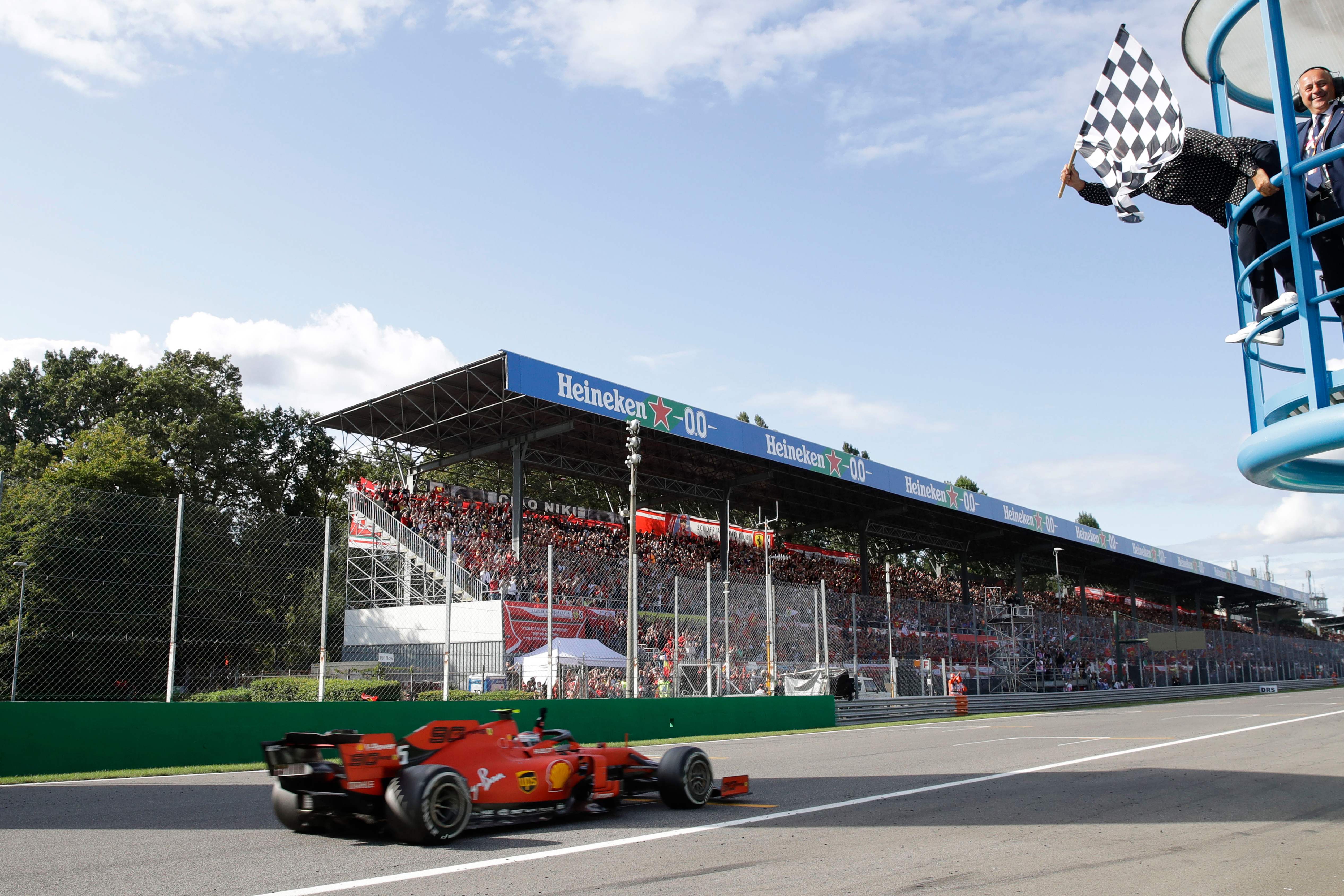 Ilustrasi--balapan Formula 1 di Sirkuit Monza, Italia, tahun lalu.