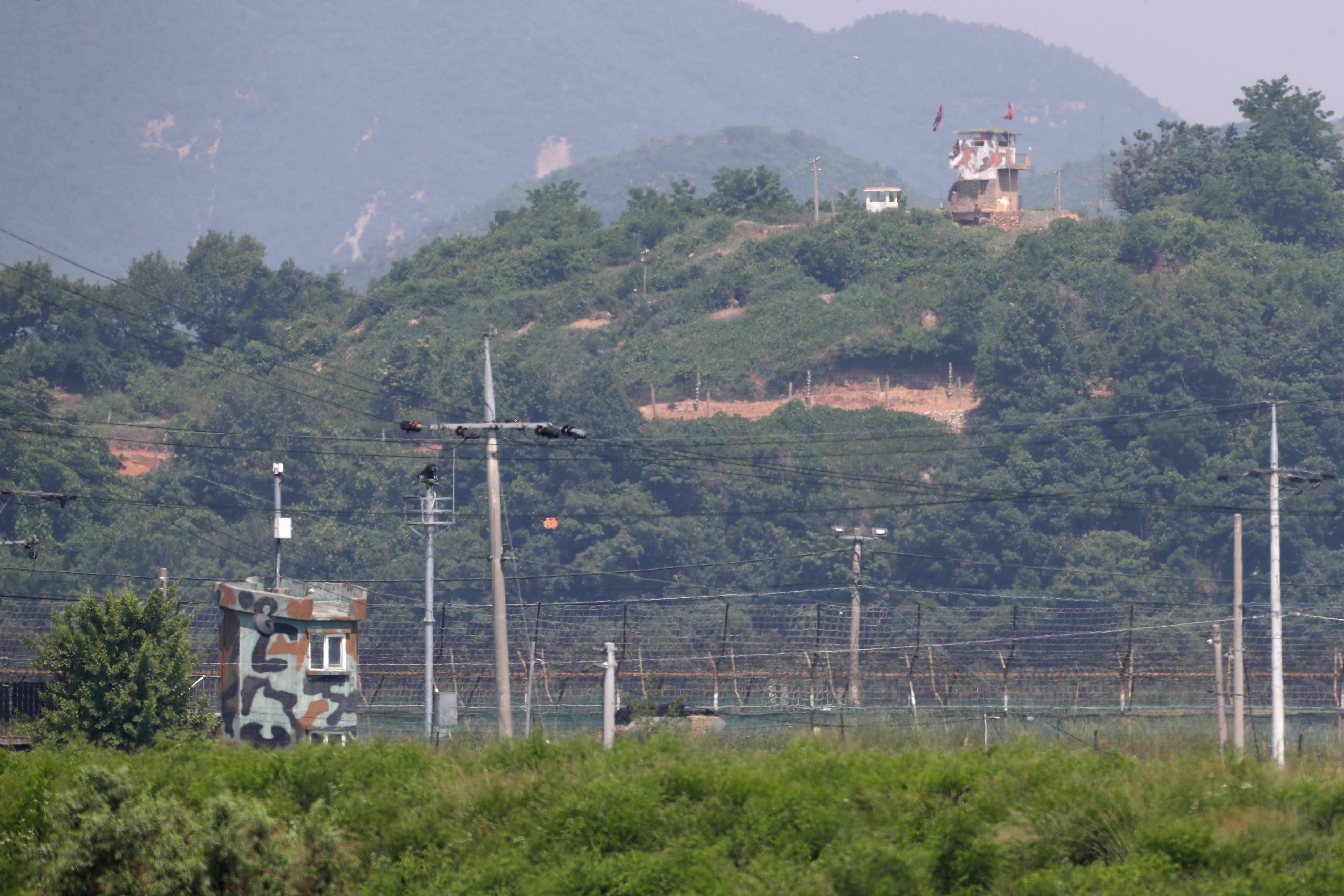 Potret wilayah perbatasan antara Korea Utara dan Korea Selatan.