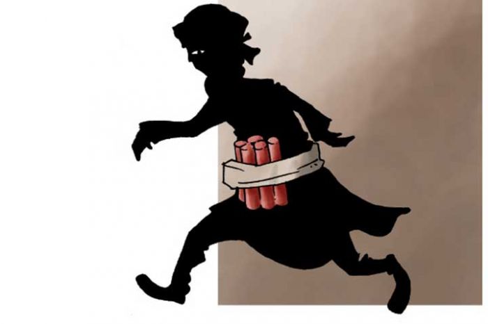 ilustrasi serangan bom