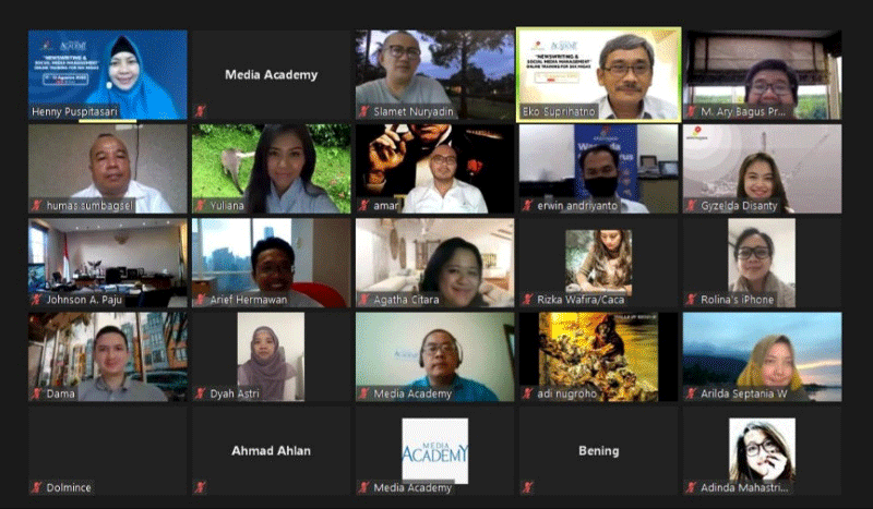Media Academy memberikan pelatihan jurnalistik kepada pegawai SKK Migas secara daring. 