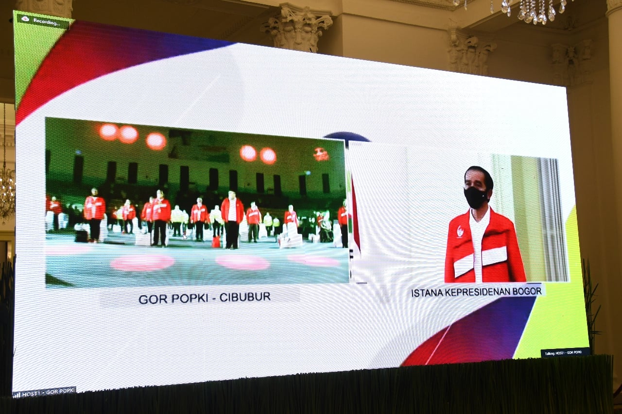 Presiden Joko Widodo saat membuka peringatan Haornas secara virtual