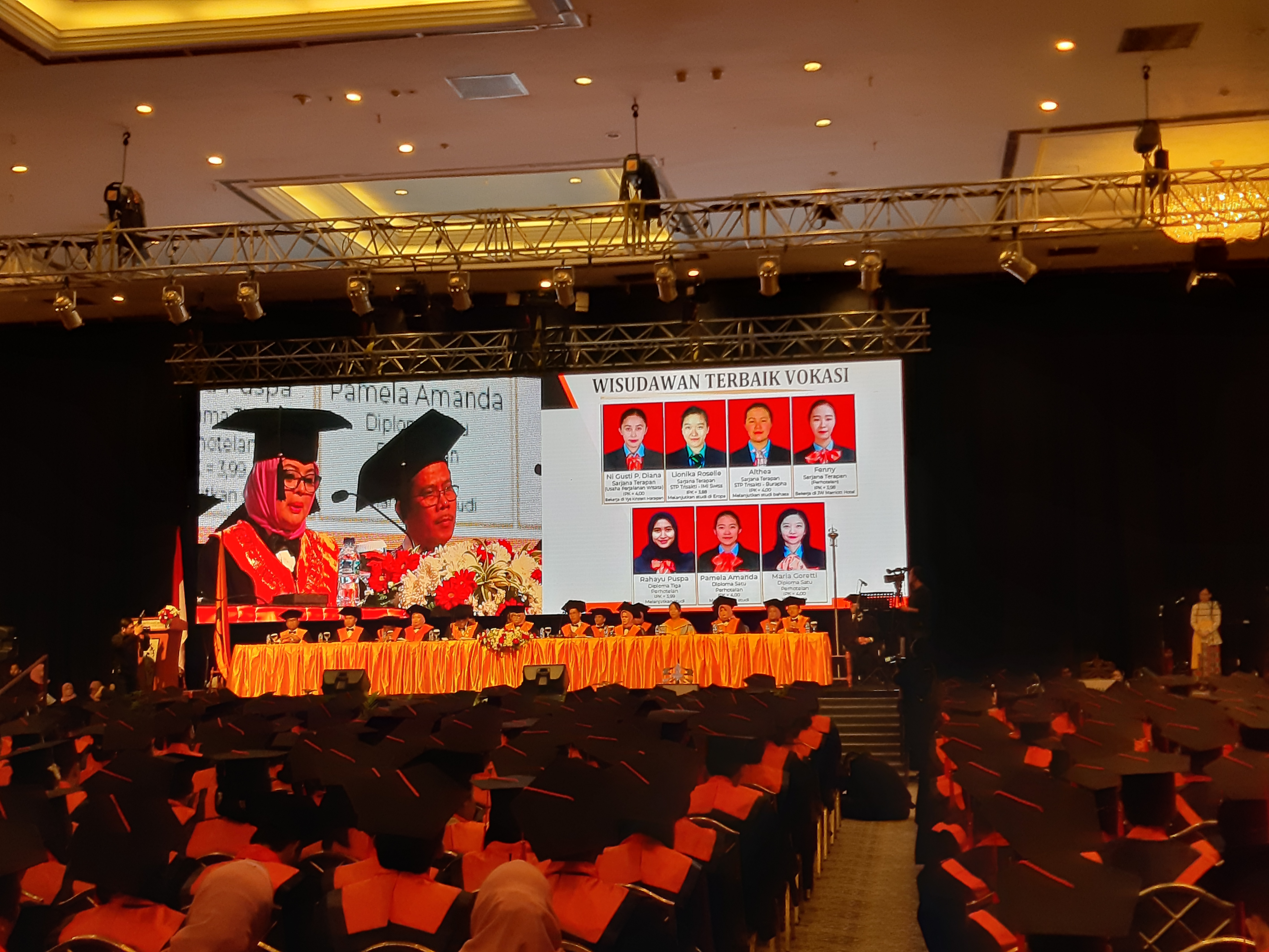 Wisuda Sekolah Tinggi Pariwisata Trisakti, Jakarta, (5/10/2019).