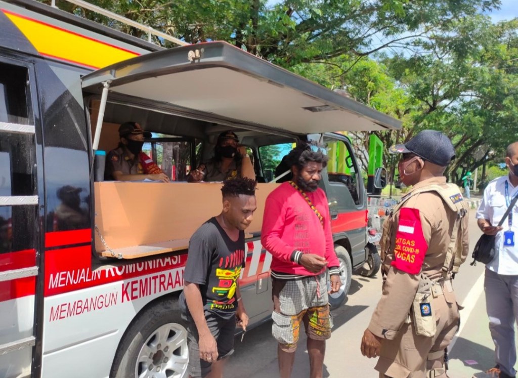 100 Warga Kota Sorong Terjaring Razia Masker