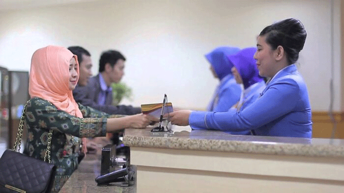 Pelayanan Bankaltimtara di Tanjung Redeb, Berau. 