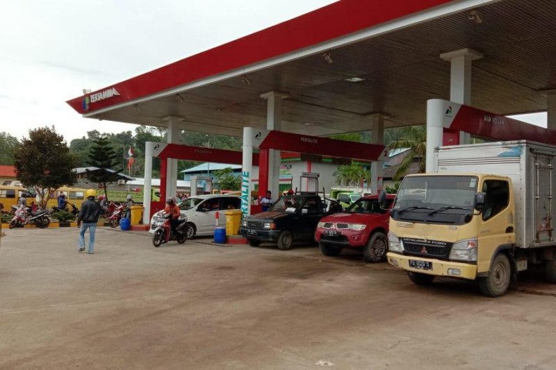 Ilustrasi - Stasiun Pengisian Bahan Bakar (SPBU0 Pertamina.