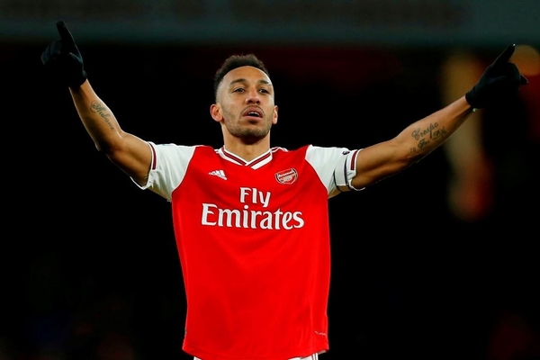 Penyerang Arsenal, Pierre-Emerick Aubameyang 