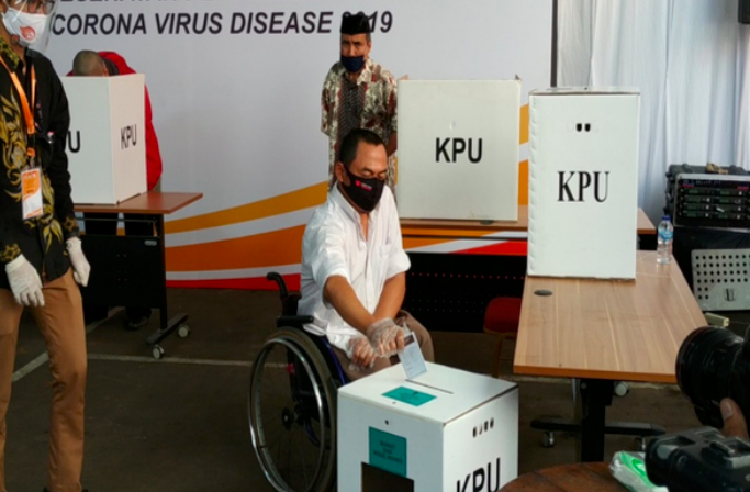 Ilustrasi -- Simulasi pemungutan suara Pilkada 2020 