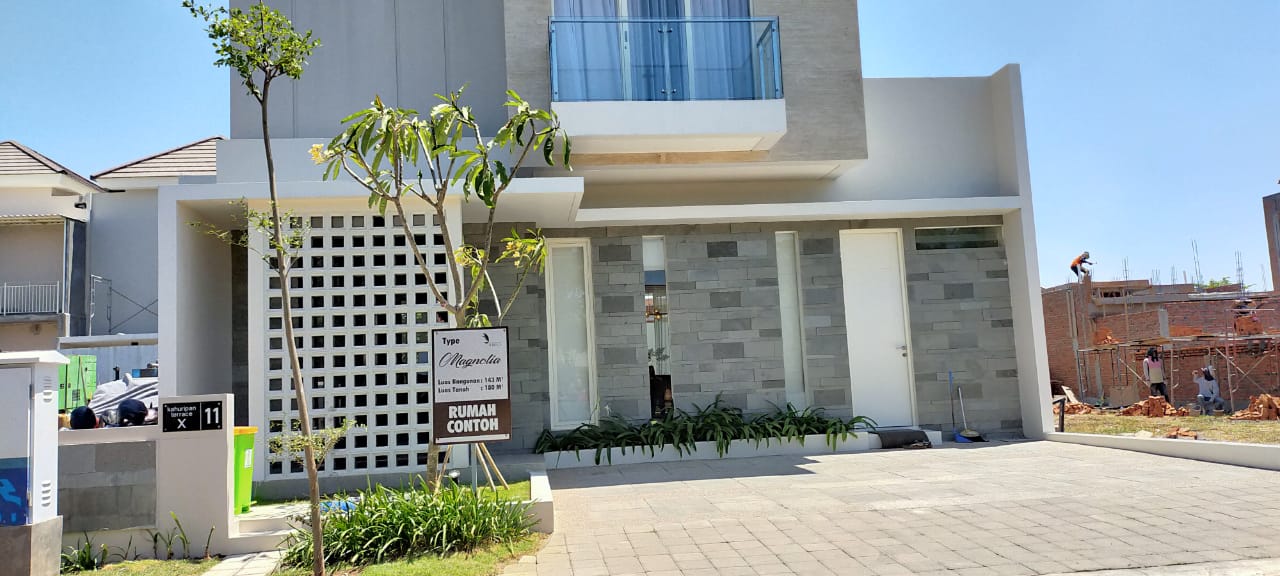 Contoh hunian baru yang sedang dikerjakan salah satu pengembang di Sidoarjo