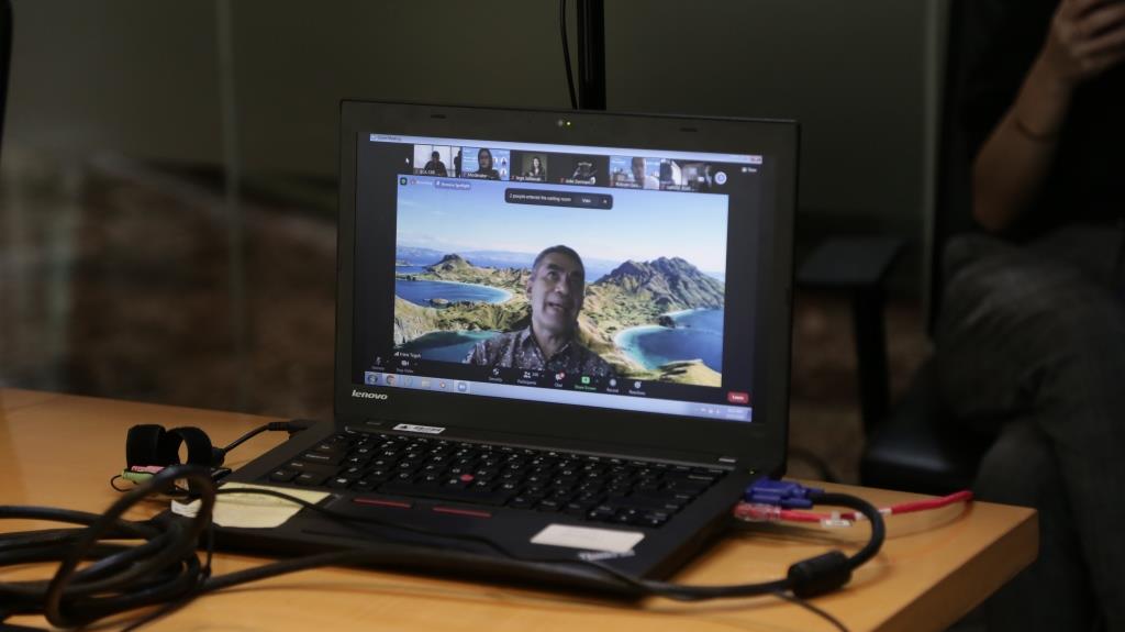 Salah seorang pembicara dalam webinar bertajuk 'Membangkitkan Desa Wisata di Era Baru'.