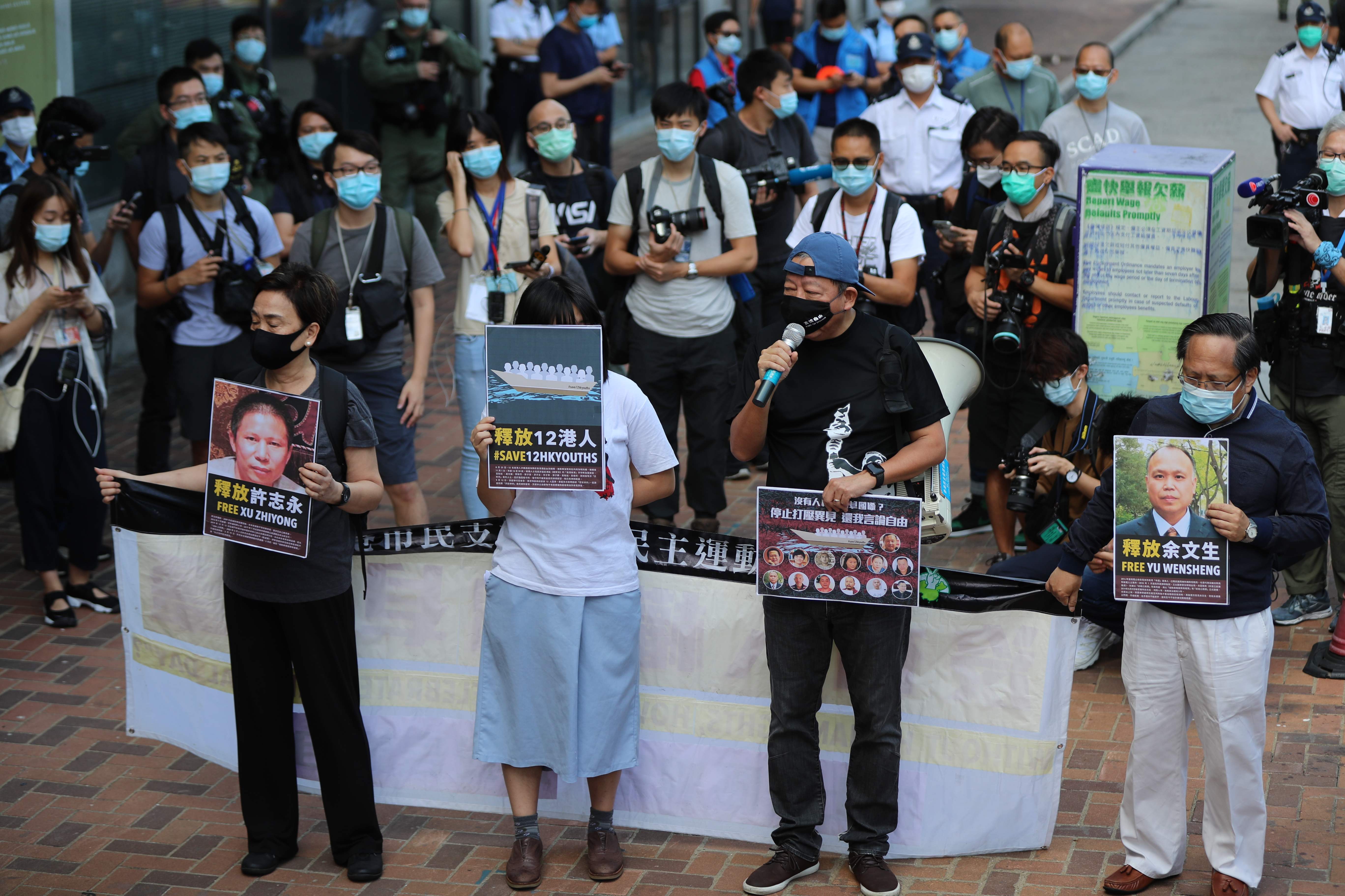 Aksi demonstrasi di Hong Kong saat Tiongkok memperingati Hari Nasional pada 1 Oktober.
