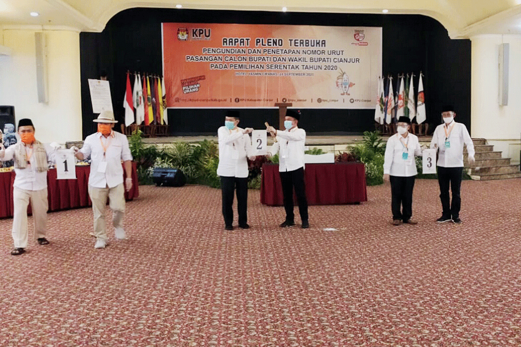 Empat pasangan calon Bupati dan Wakil Bupati Cianjur, Jawa Barat, 
