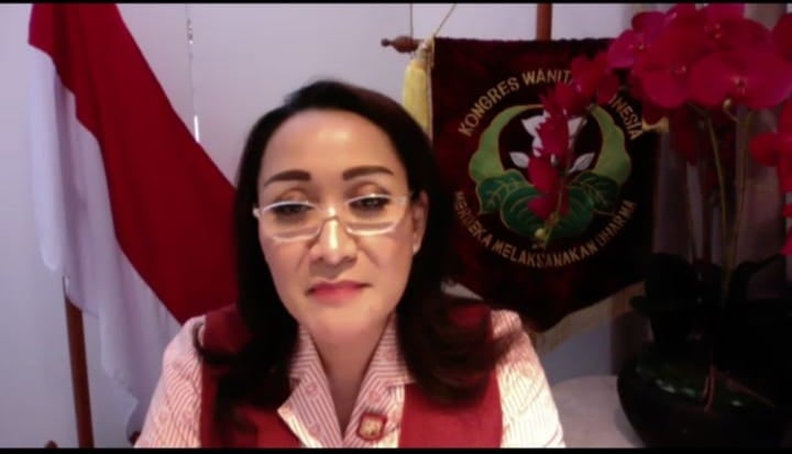 ketua Umum Kowani Giwo Rubianrto dalam konferensi virtual