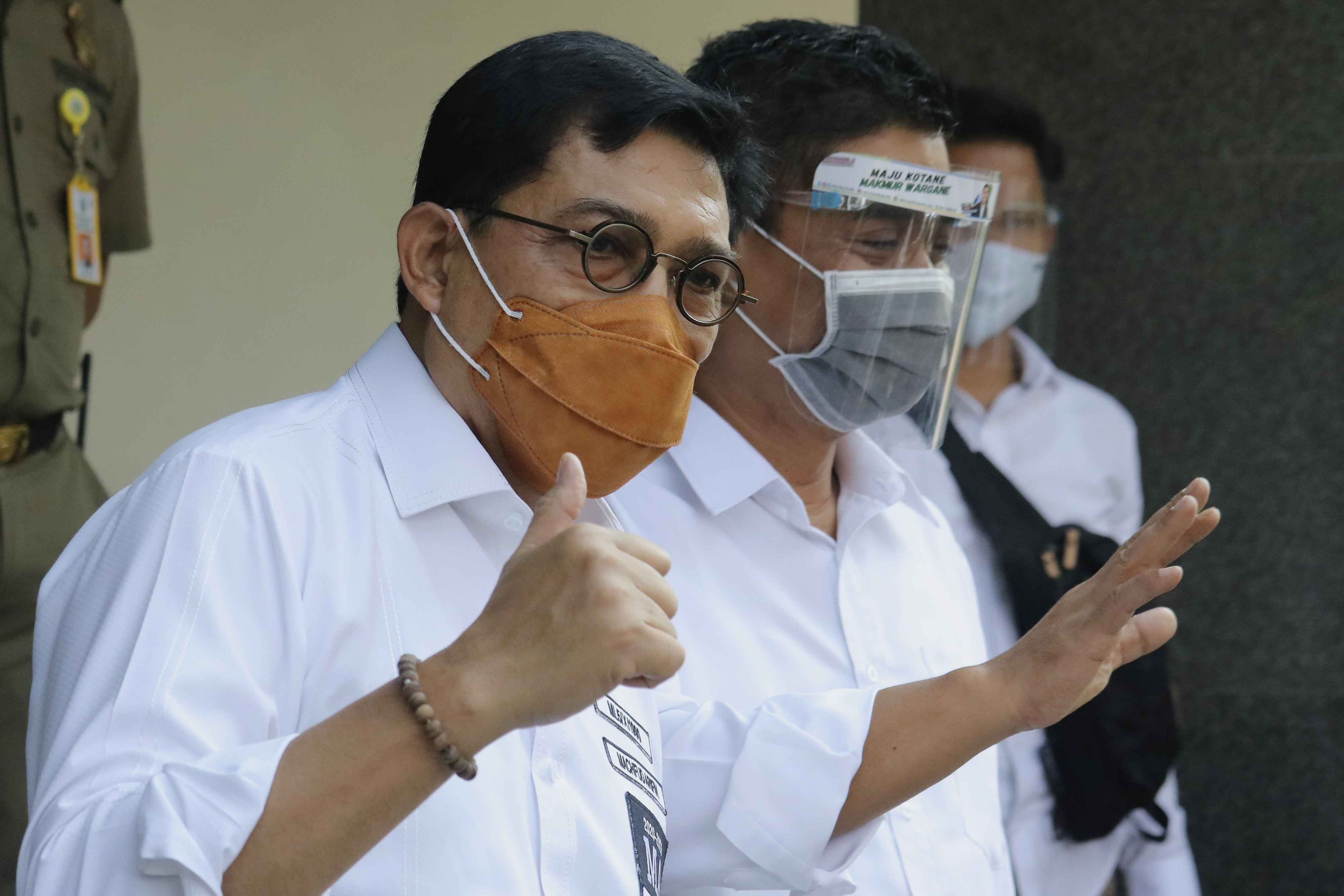 Pasangan calon Wali Kota dan Wakil Wali Kota Surabaya Machfud Arifin-Mujiaman Sukirno.