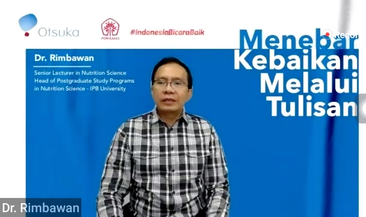 Ketua Program Pascasarjana Departemen Ilmu Gizi Institut Pertanian Bogor (IPB) Dr.Rimbawan. 