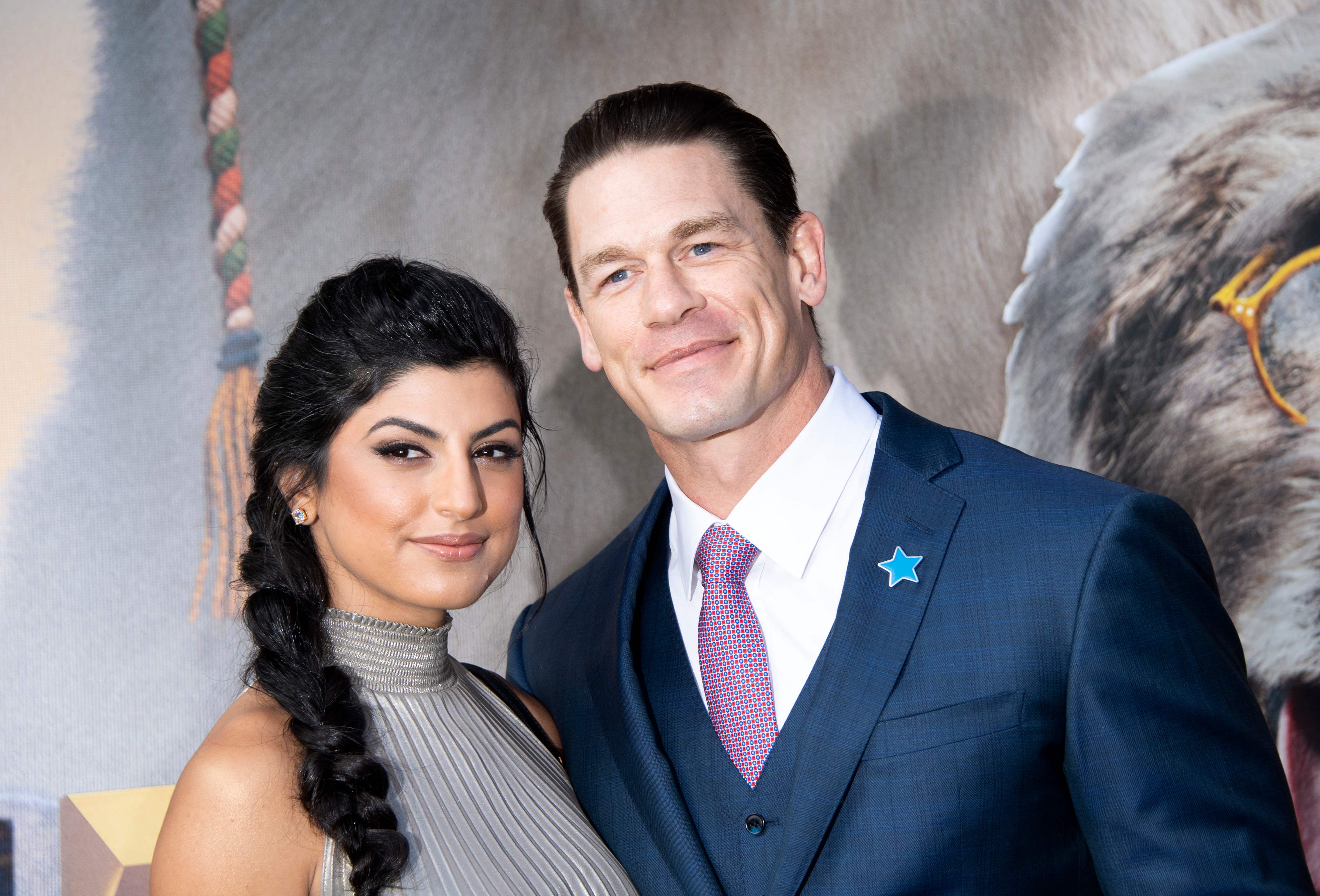 John Cena dan Shay Shariatzadeh ketika pemutaran perdana film Dolittle di California, (11/1).