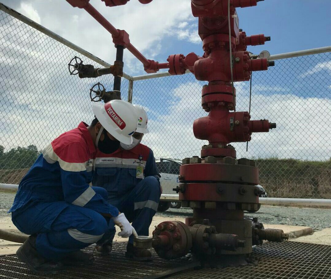 Salah satu sumur bor minyak yang ada wilayah Pertamina EP Asset 5 Tanjung