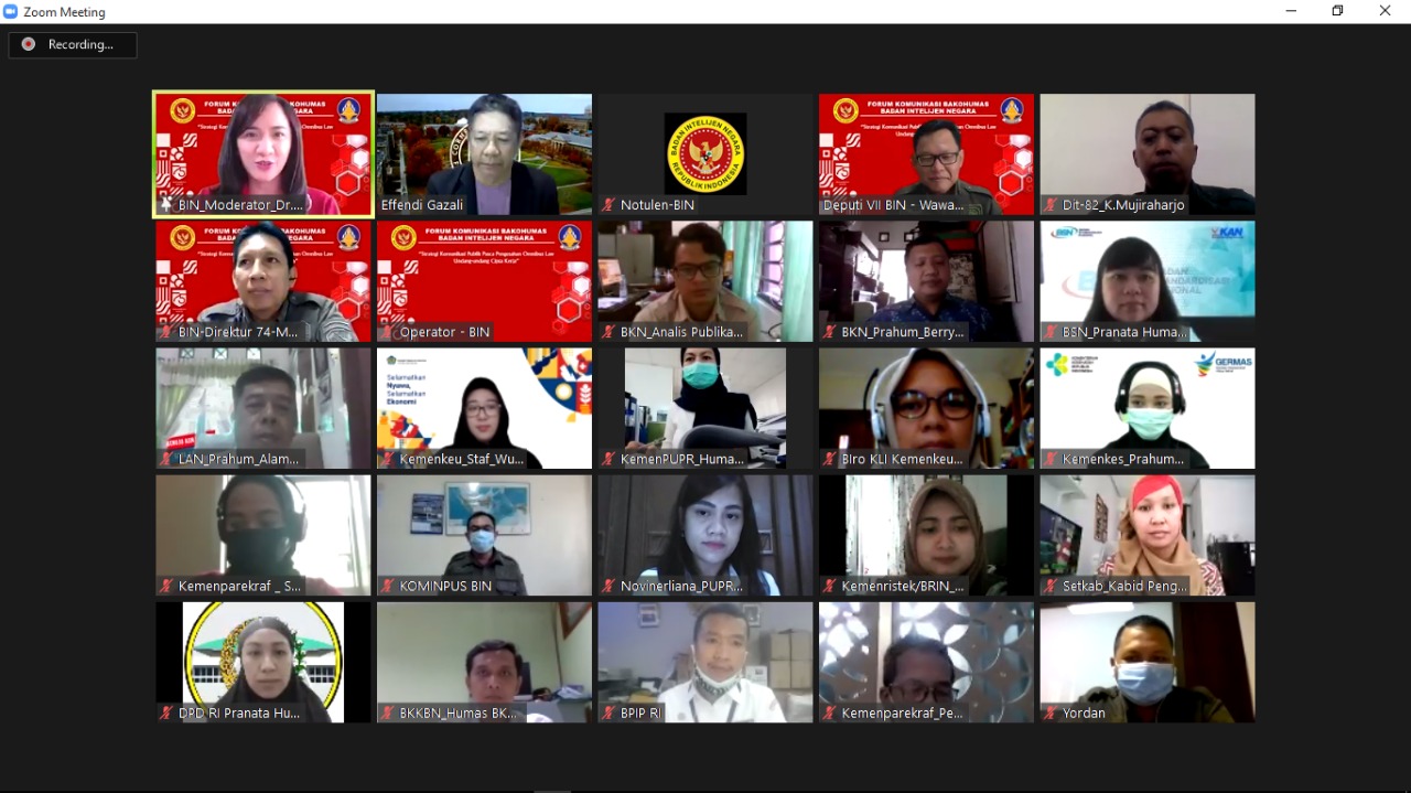 Forum Bakohumas tentang penguatas komunikasi UU Cipta Kerja