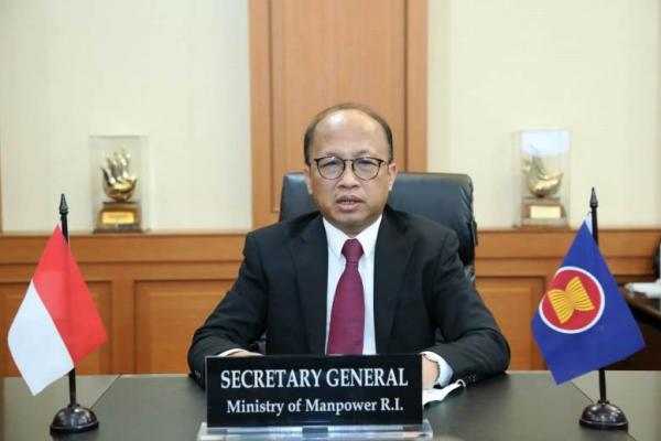 Sekretaris Jenderal Kementerian Ketenagakerjaan Anwar Sanusi.