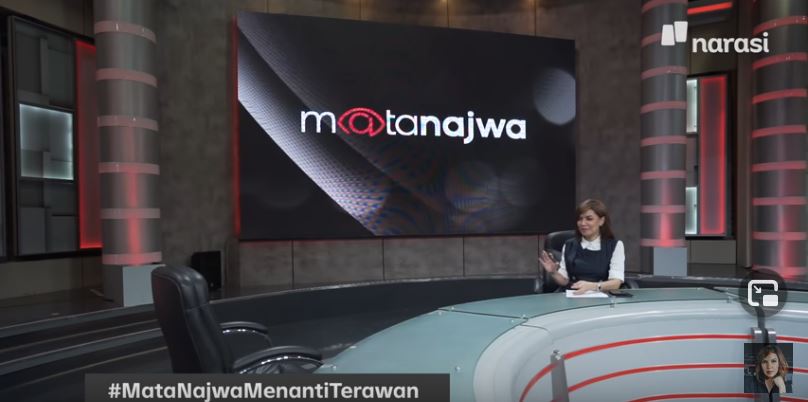 Tangkapan layar video Youtube berjudul #MataNajwaMenantiTerawan