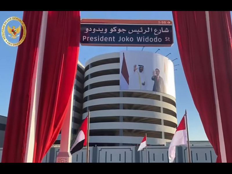 Peresmian Jalan Presiden Joko Widodo di Abu Dhabi