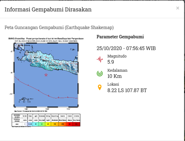 Peta gempa