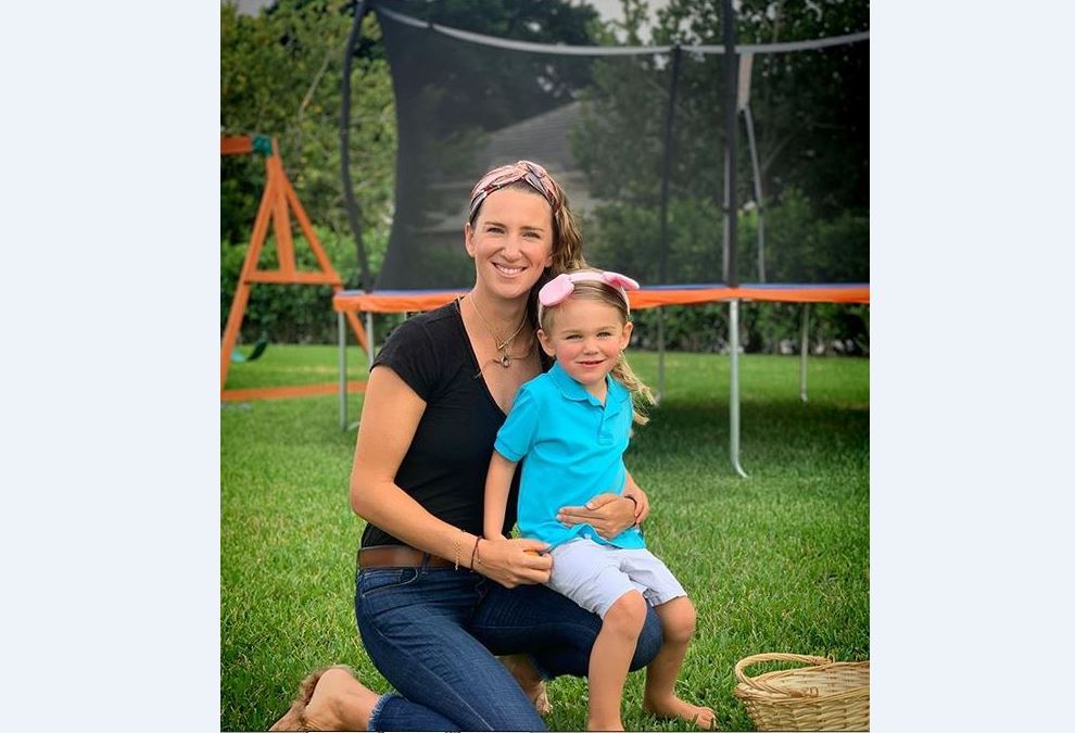 Victoria Azarenka dan putranya, Leo.