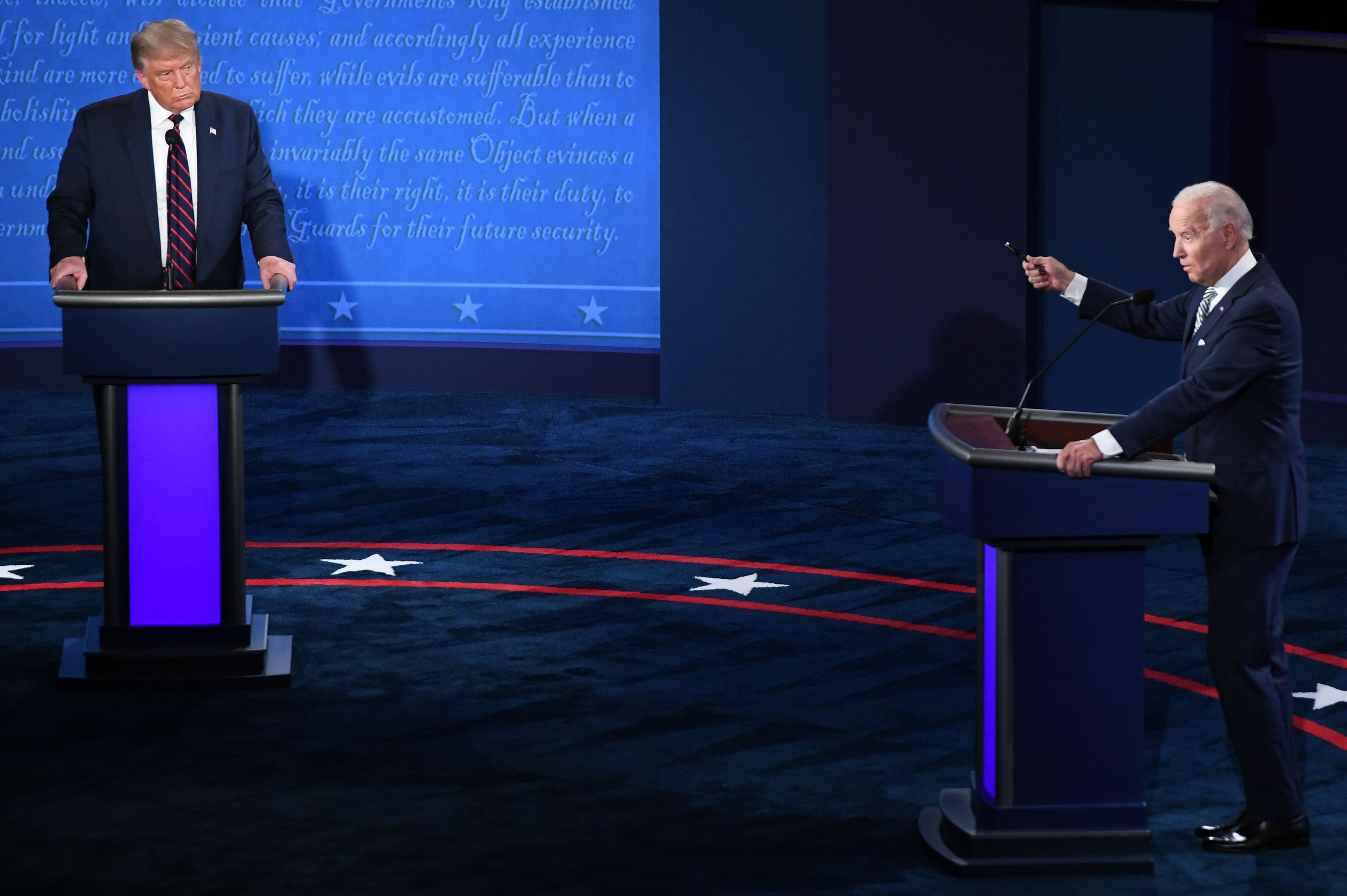 Debat perdana calon presiden AS antara Presiden AS Donald Trump melawan Joe Biden dari Partai Demokrat, 29 September 2020.