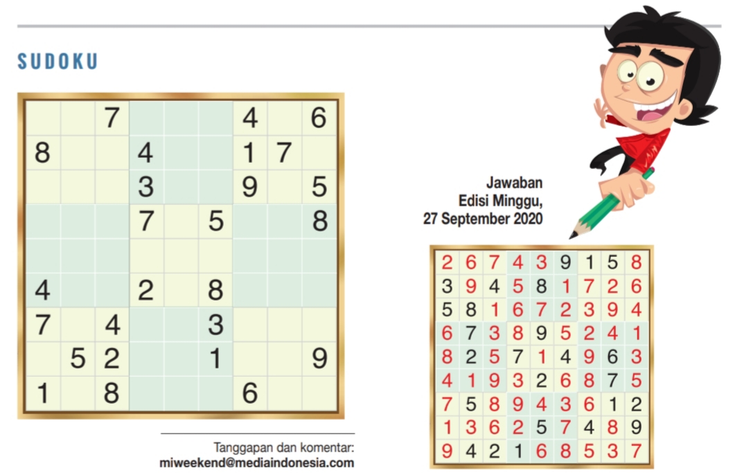 Sudoku Edisi 4 Oktober 2020