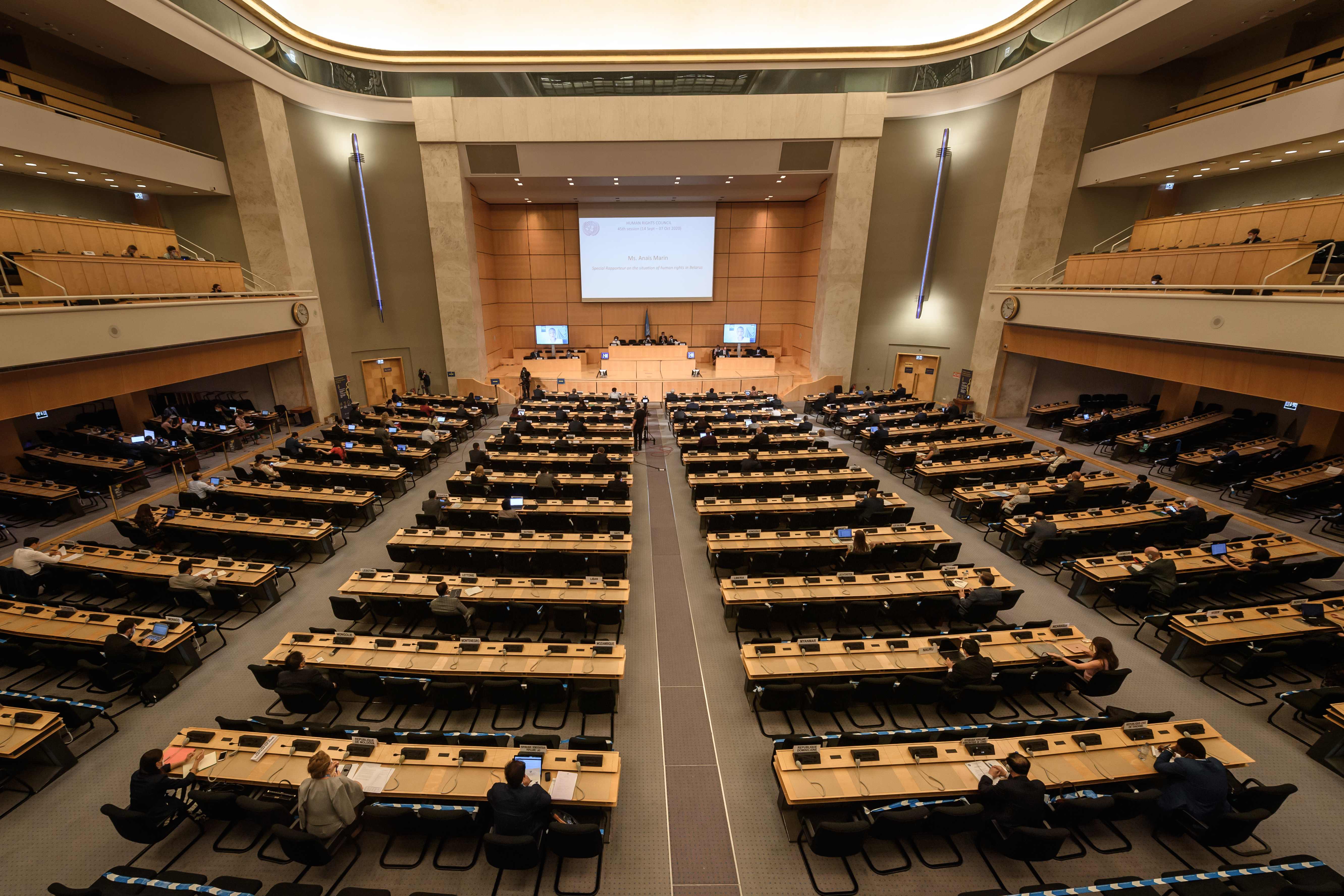 Situasi pertemuan Dewan HAM PBB di Jenewa, Swiss.