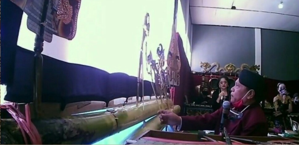 Pertunjukkan wayang kulit virtual dengan lakon Wibisana Tundung dibawakan oleh dalang Ki Midiyanto