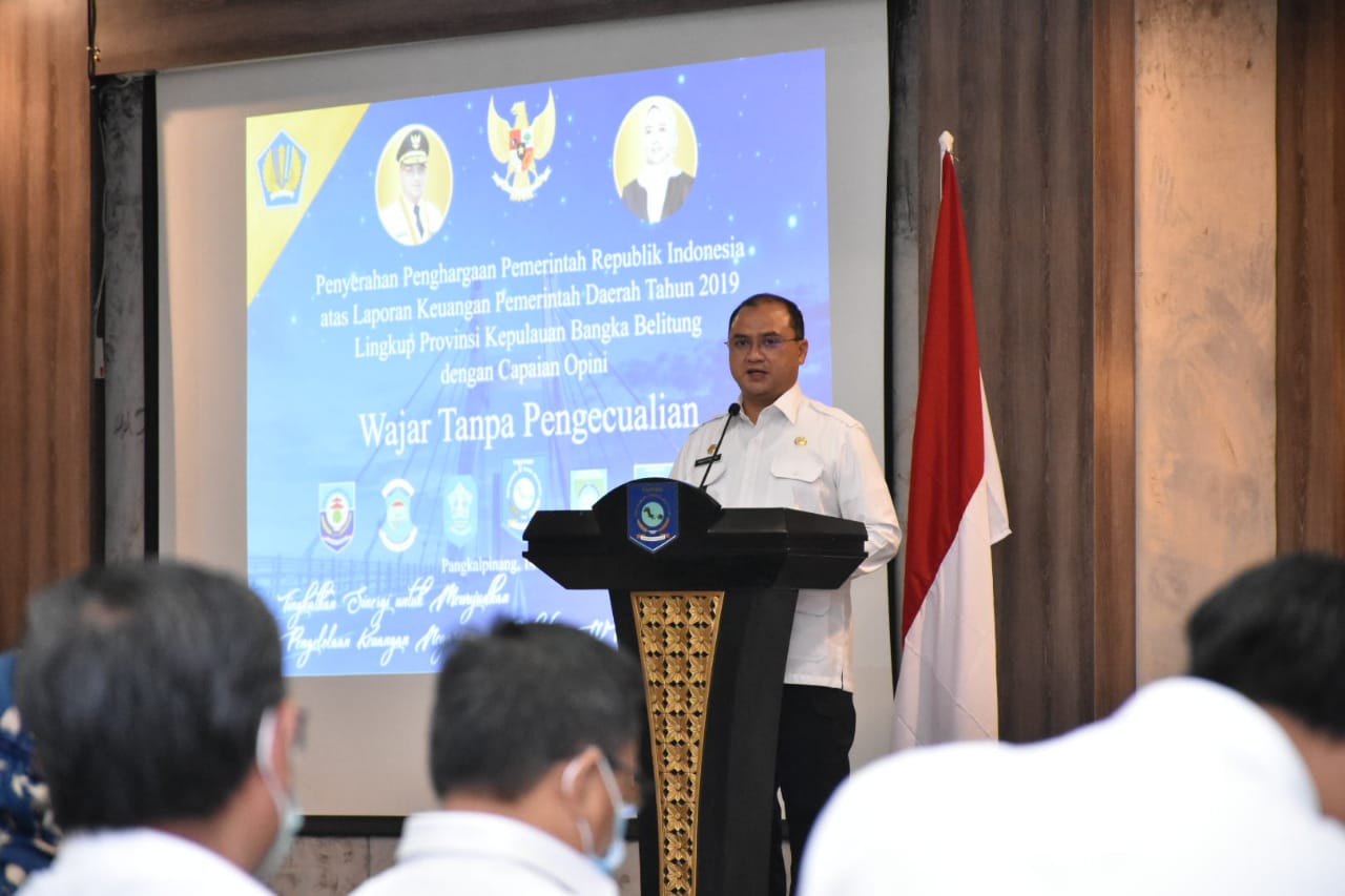 Gubernur Babel Erzaldi Rosman mengapresiasi tujuh pemda yang berhasil mendapatkan WTP.