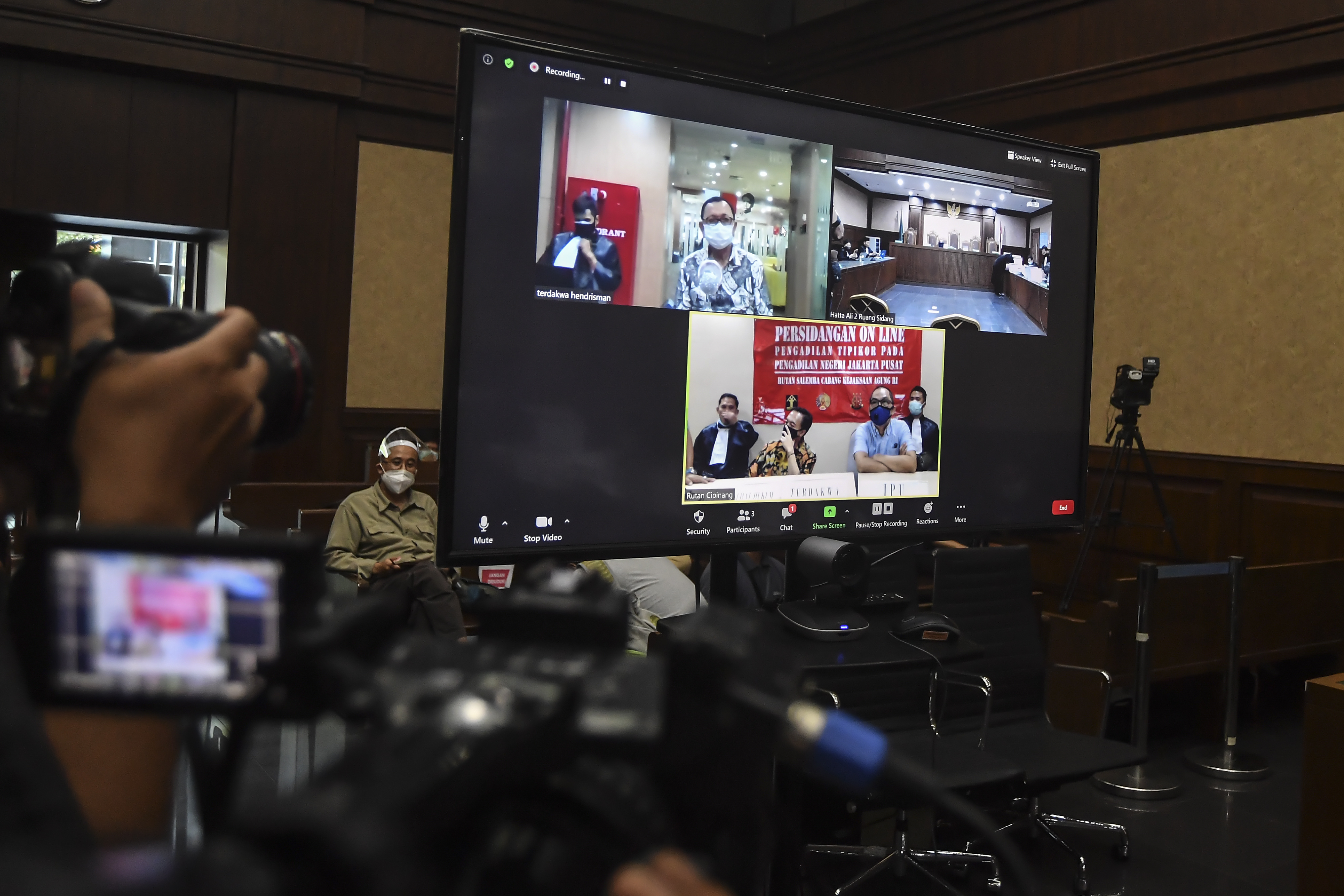 Suasana persidangan kasus Jiwasraya