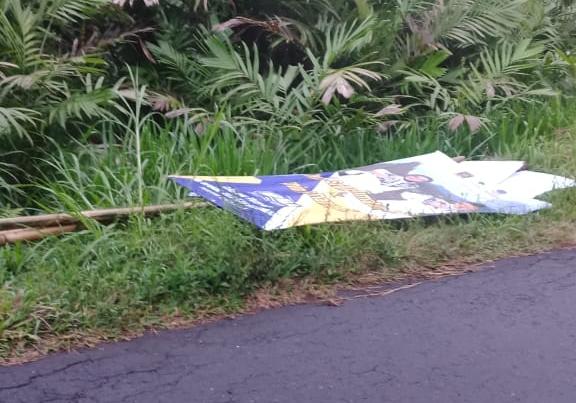 Puluhan alat peraga kampanye pasangan Mulia yang diusung NasDem, Golkar dan PSK, di Sleman dirusak.