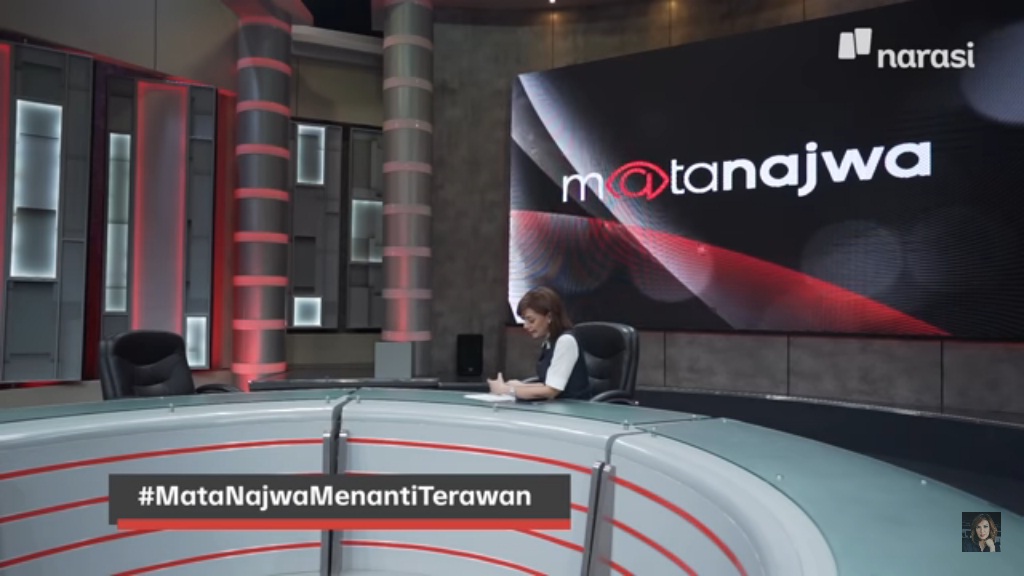 Tangkapan layar wawancara Najwa Shihab dengan kursi