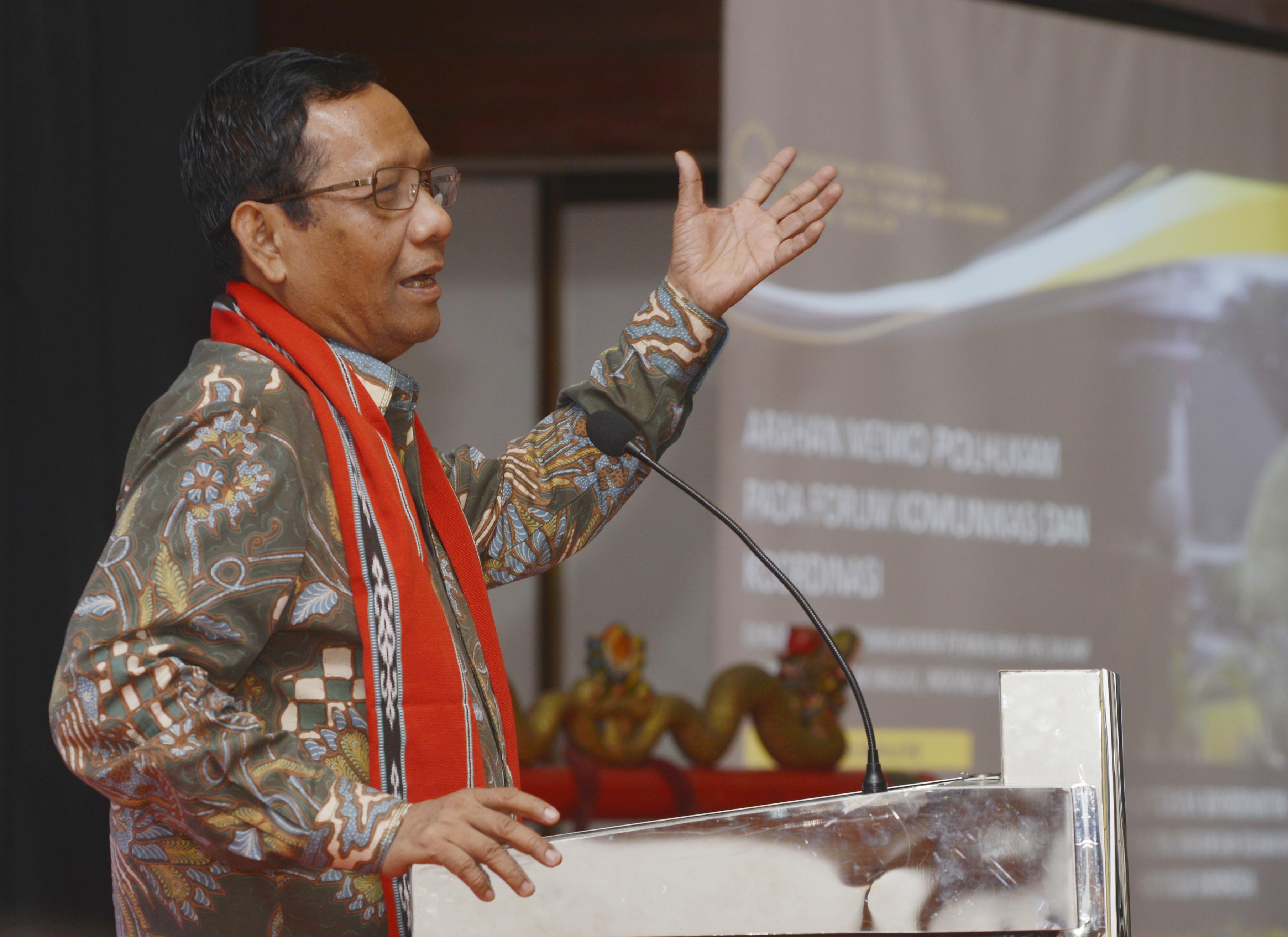 Menteri Koordinator Bidang Politik Hukum dan Keamanan (Menko-Polhukam) Mahfud MD