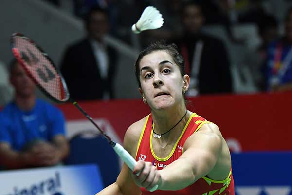 Pebulu tangkis putri asal Spanyol Carolina Marin